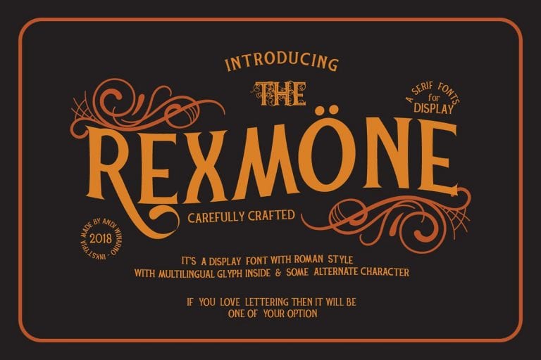 Rexmone Serif Display Font