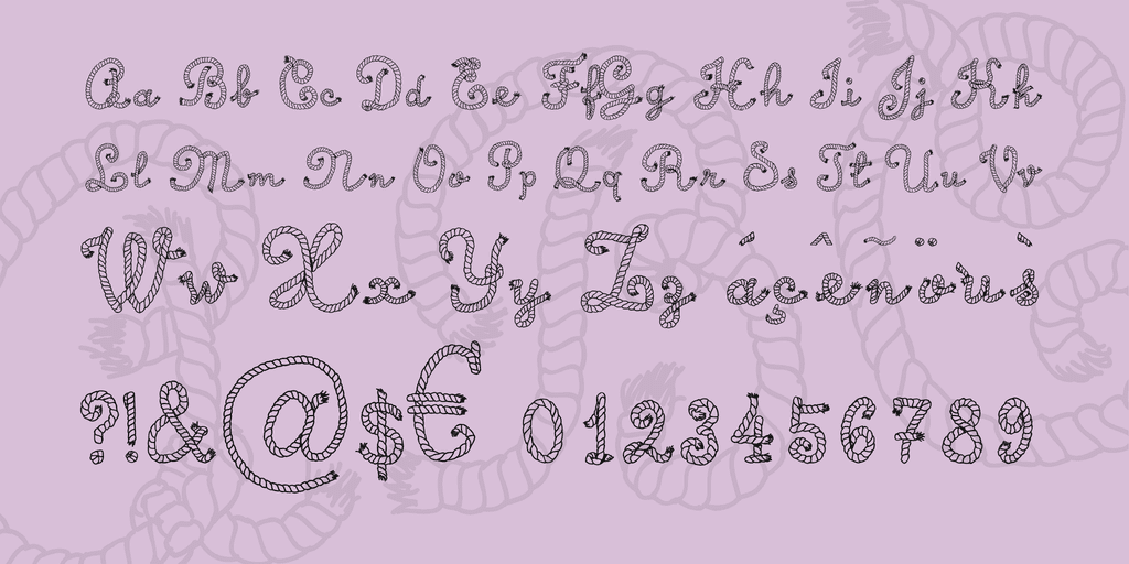 Calligraphy Rope Font