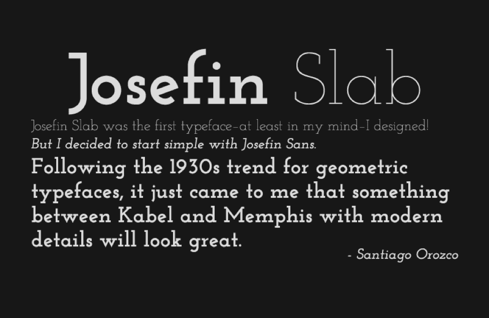 Josefin Slab Font
