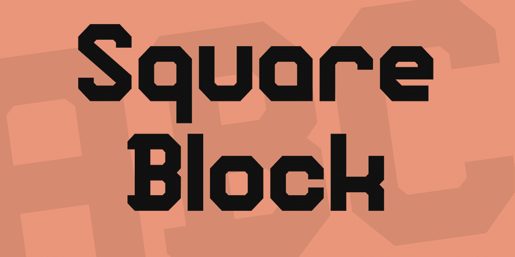 Square Block Font