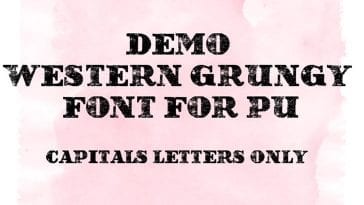 Western Grungy font