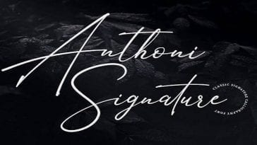 Anthoni Signature Font