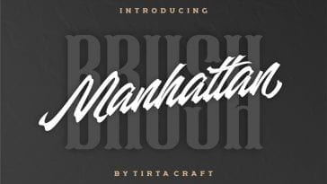Manhattan Brush Ink Script Font