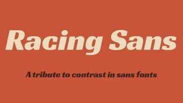 Racing Sans One Font