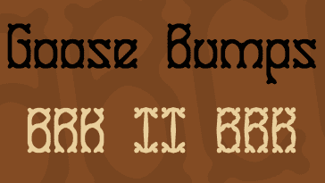 Goose Bumps Font Family