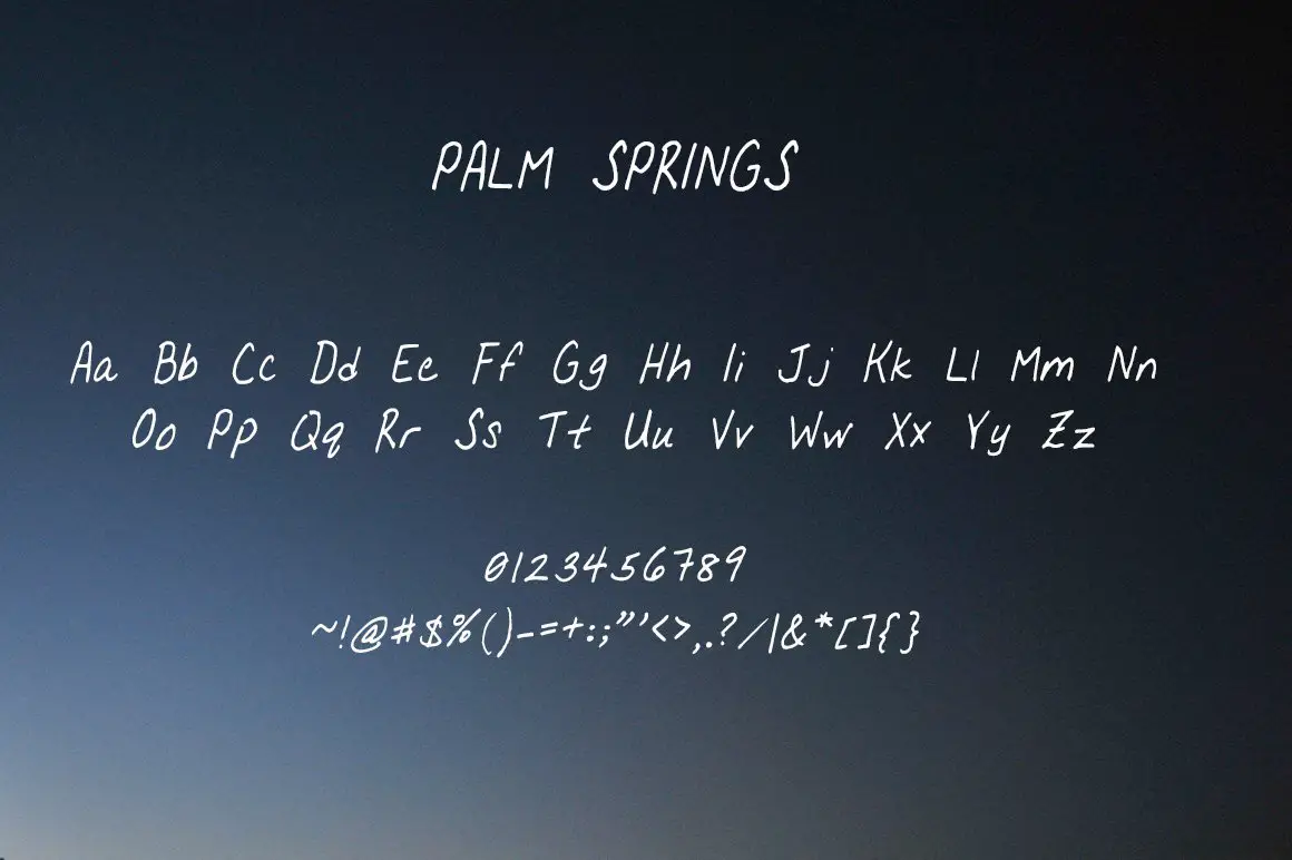 Palm Springs – Handwritten Font - UpFonts