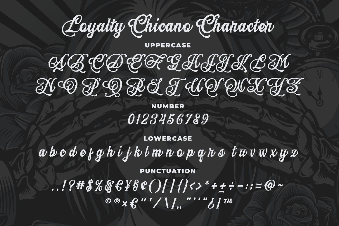 Loyalty Chicano A Script Tattoo Font Upfonts Loyalty Chicano A Script Tattoo Font Upfonts