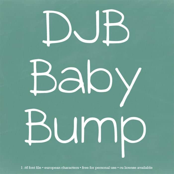 Djb Baby Bump Font