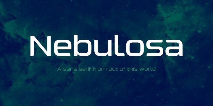 Nebulosa Black Display Stencil Font