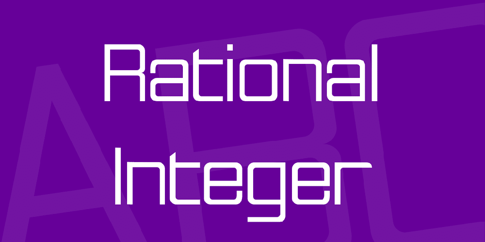 Rational Integer Font