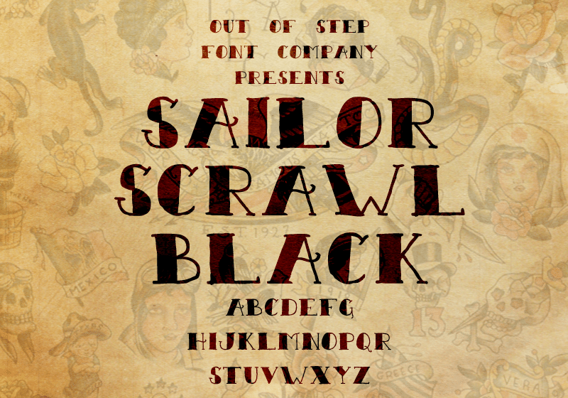 Sailor Scrawl Black Font