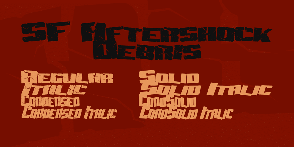 Sf Aftershock Debris Font