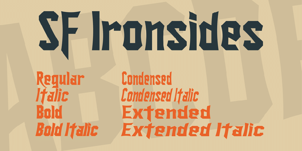 Sf Ironsides Font
