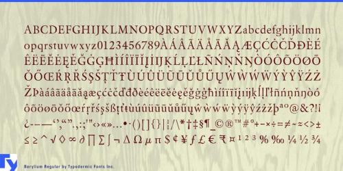 Berylium Font 5