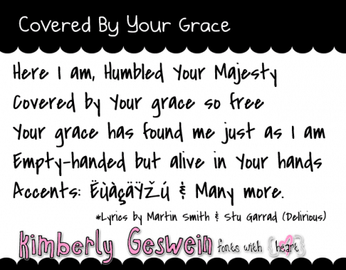 Covered By Your Grace Font 2