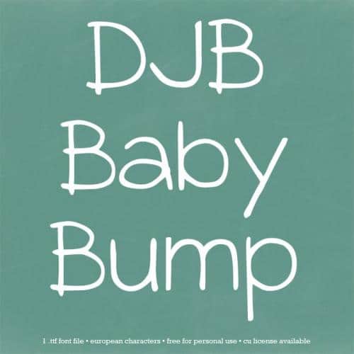 Djb Baby Bump Font