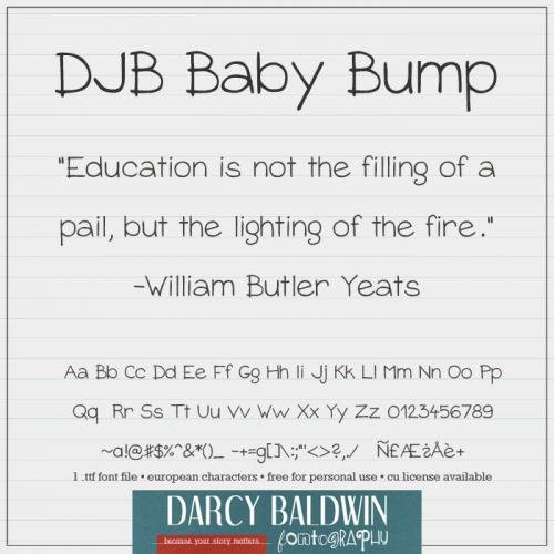 Djb Baby Bump Font 1