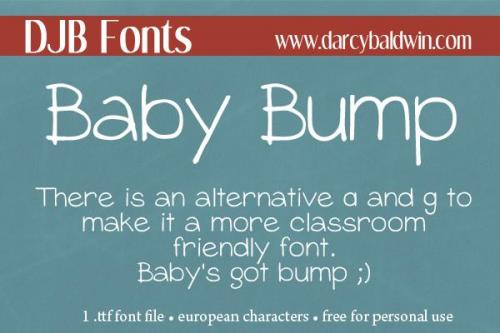 Djb Baby Bump Font 2