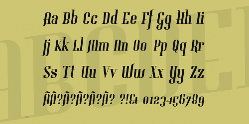 Gladifilthefte Font 1