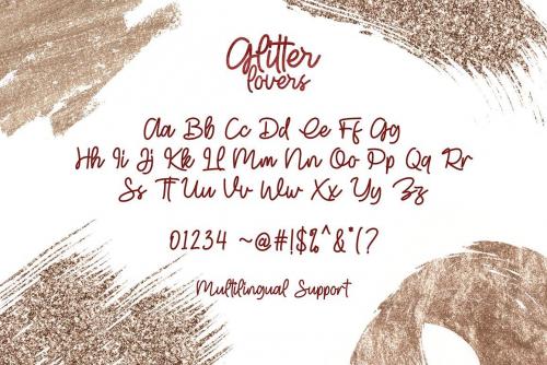 Glitter Lovers Font 8