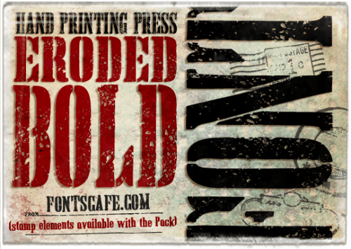 Jand Printing Press Eroded Font 1
