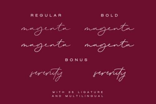Magenta Duo Font 12