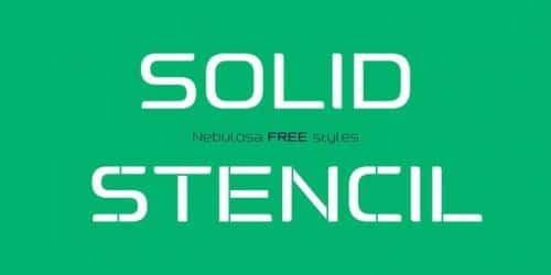 Nebulosa Black Display Stencil Font 1