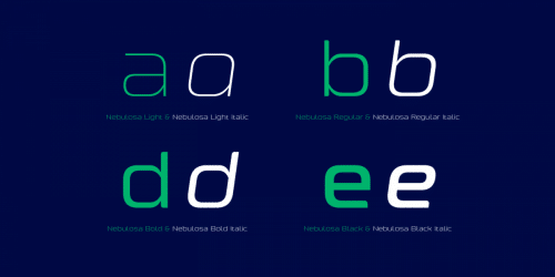 Nebulosa Black Display Stencil Font 5