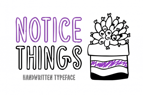 Notice Things Outline Font