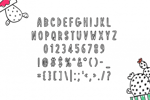 Notice Things Outline Font 3