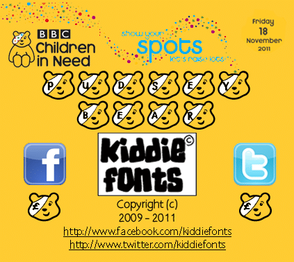 PUDSEY BEAR Font 1