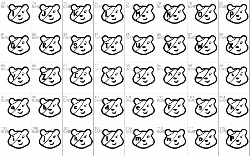 PUDSEY BEAR Font 3