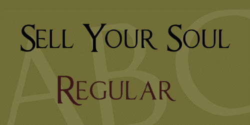 Sell Your Soul Font