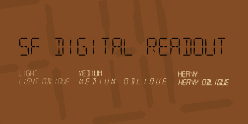 Sf Digital Readout Font