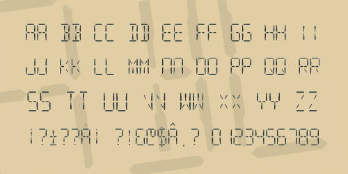 Sf Digital Readout Font 1