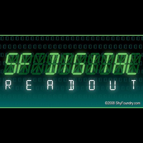 Sf Digital Readout Font 2