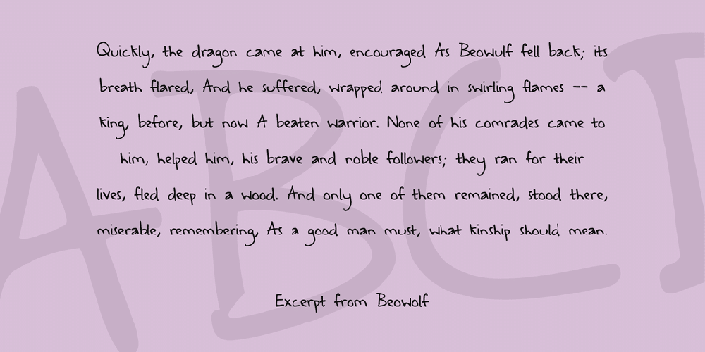 A Safe Place To Fall Font 2