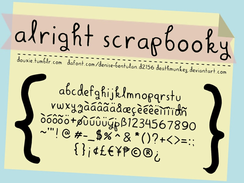 Alright Scrapbooky Font 1