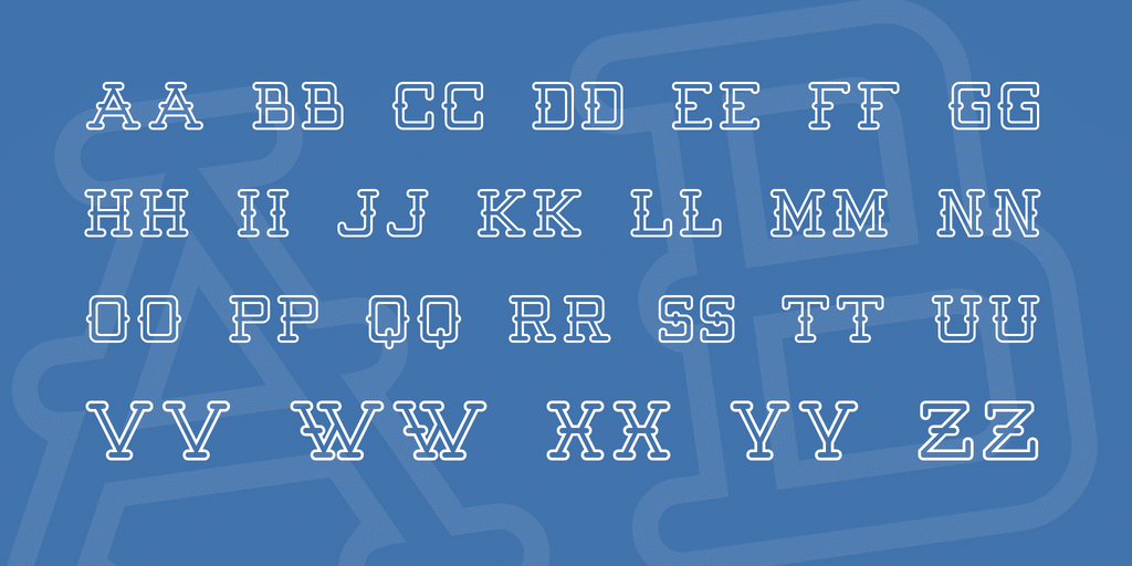 Batter Up Outline Serif Font 3