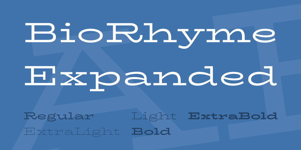 Biorhyme Expanded Font