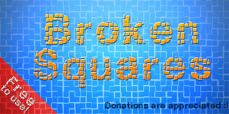 Broken Squares Font