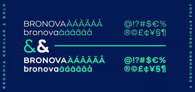 Bronova Sans Serif Basic Font 1
