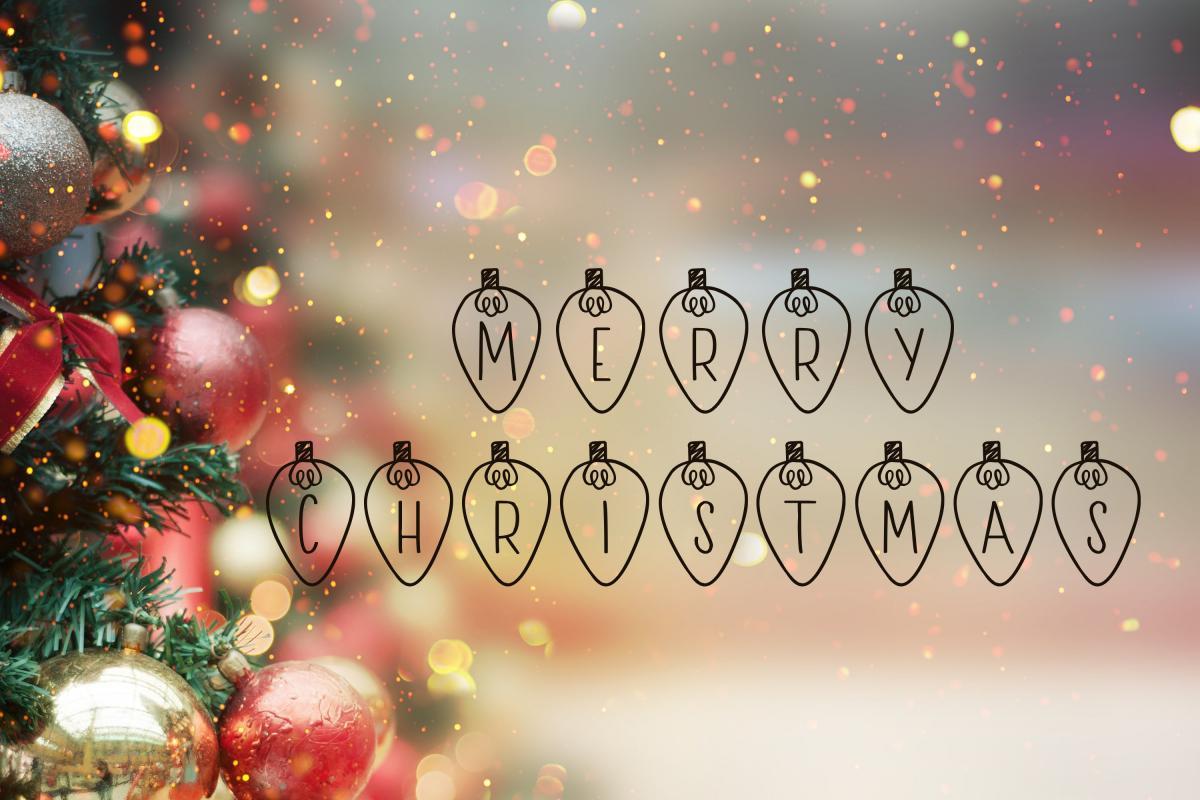 Christmas Lights Christmas Font 4