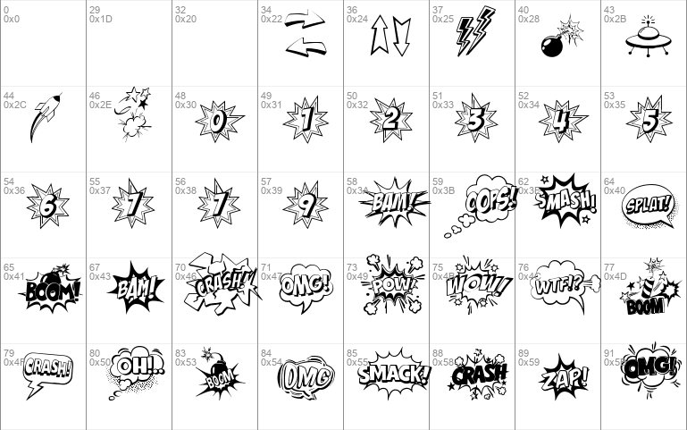 Comic Boom Elements Font 1