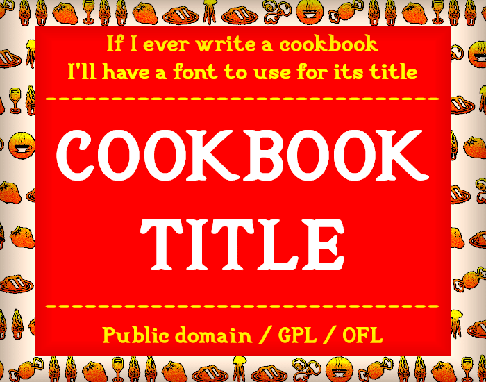 Cookbook Title Font