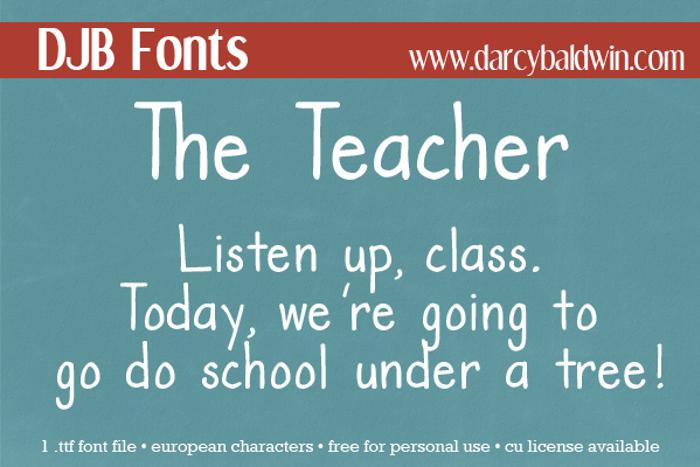 DJB The Teacher Font 2