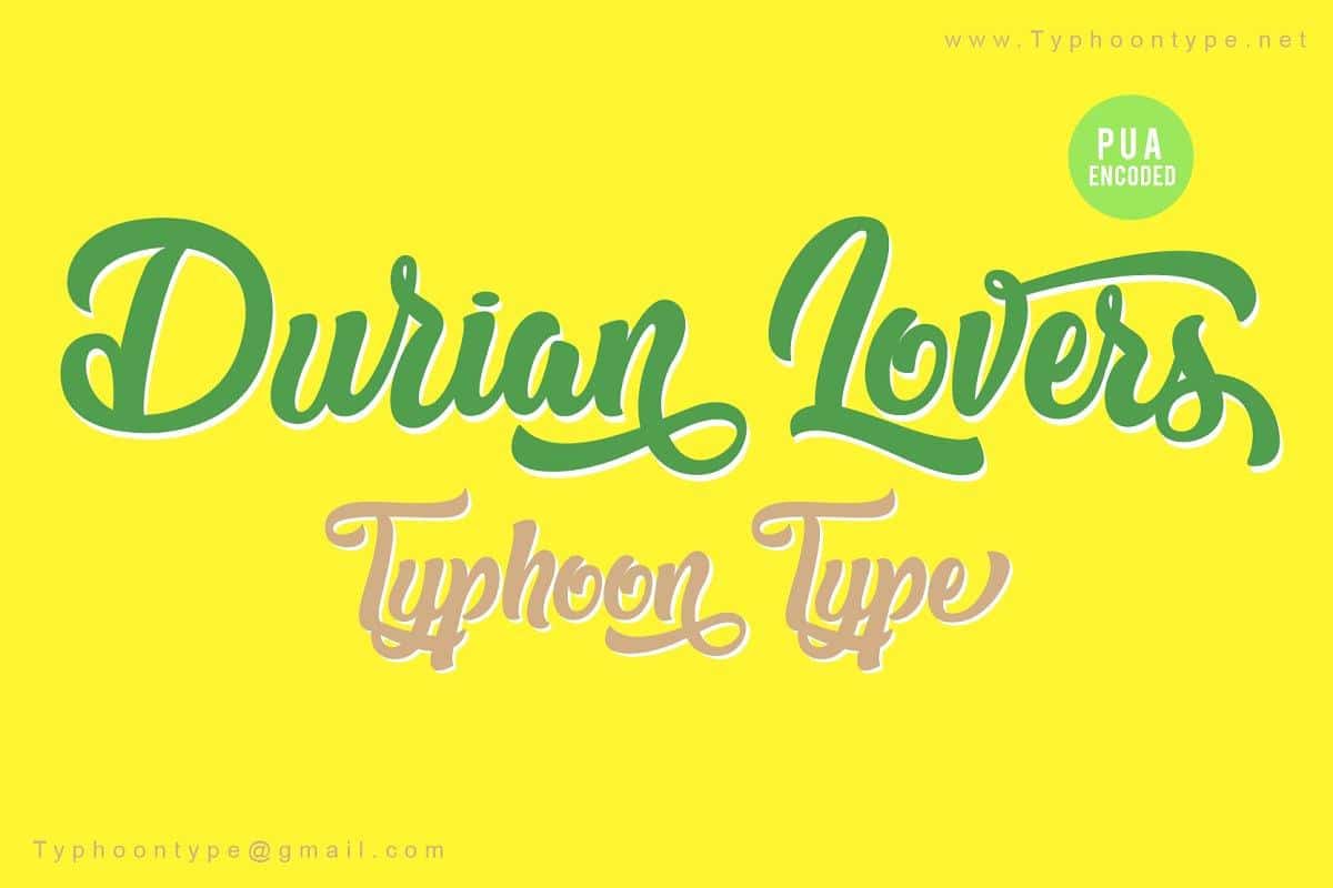 Durian Lovers Font 1