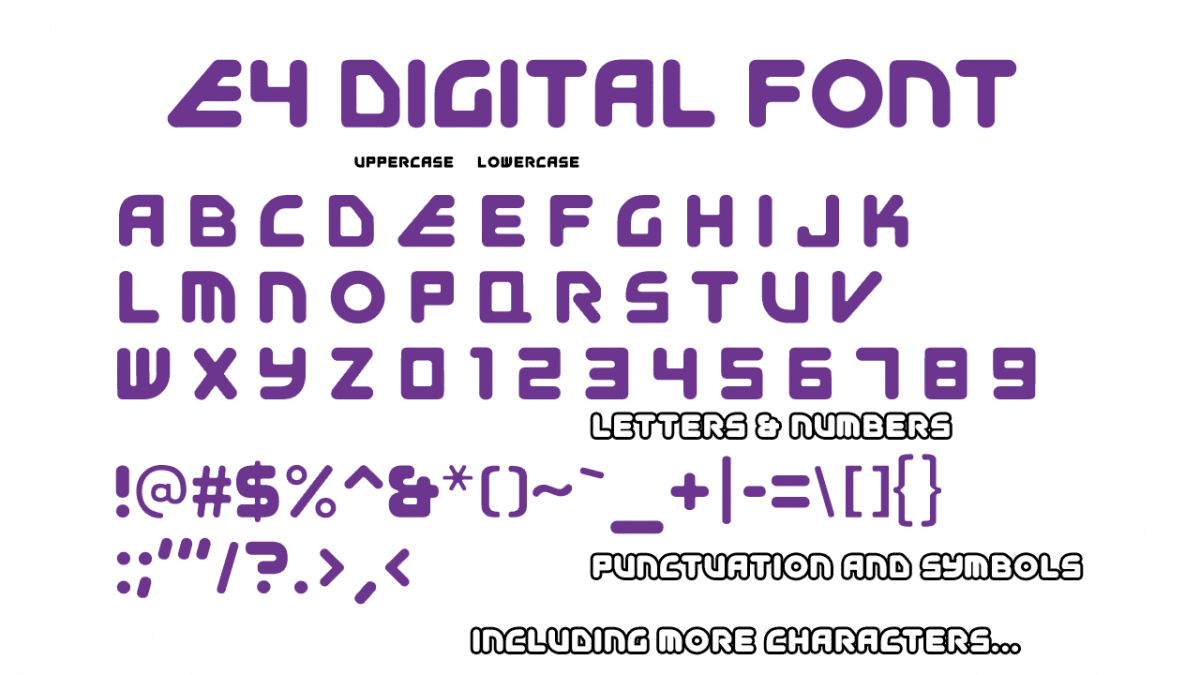 Efour Digital Font 1