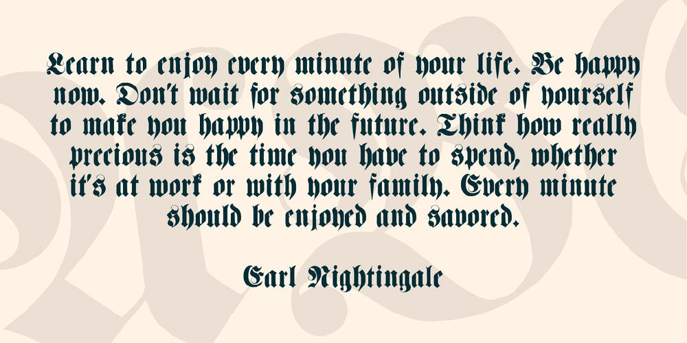 Fette Haenel Fraktur Font 2