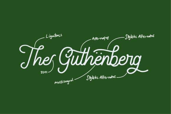Gathenbury Monoline Script Font 2